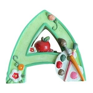 VTG 1999 Mary Engelbreit ME Alphabet Letter A Resin Standing Figure 3" Art